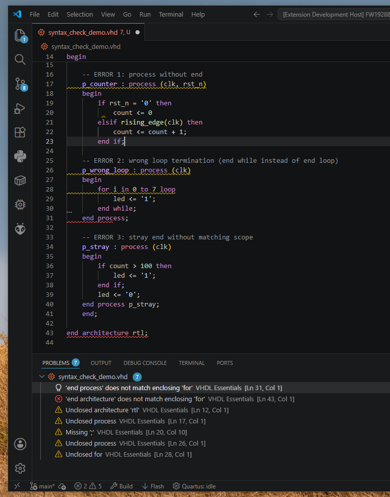 Syntax Check